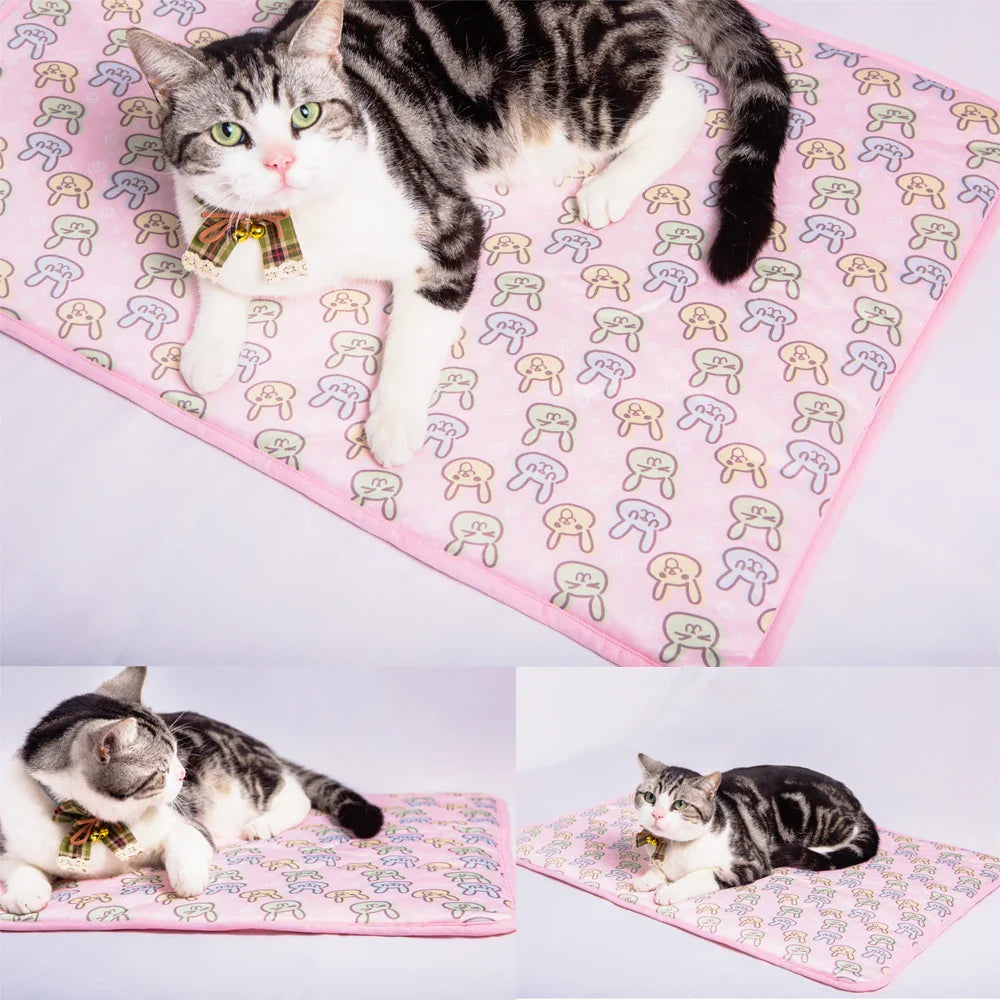 Summer Cooling Mats Blanket Ice Pet Dog Bed Mats For Dogs Cats Sofa Portable Tour Camping Yoga Sleeping