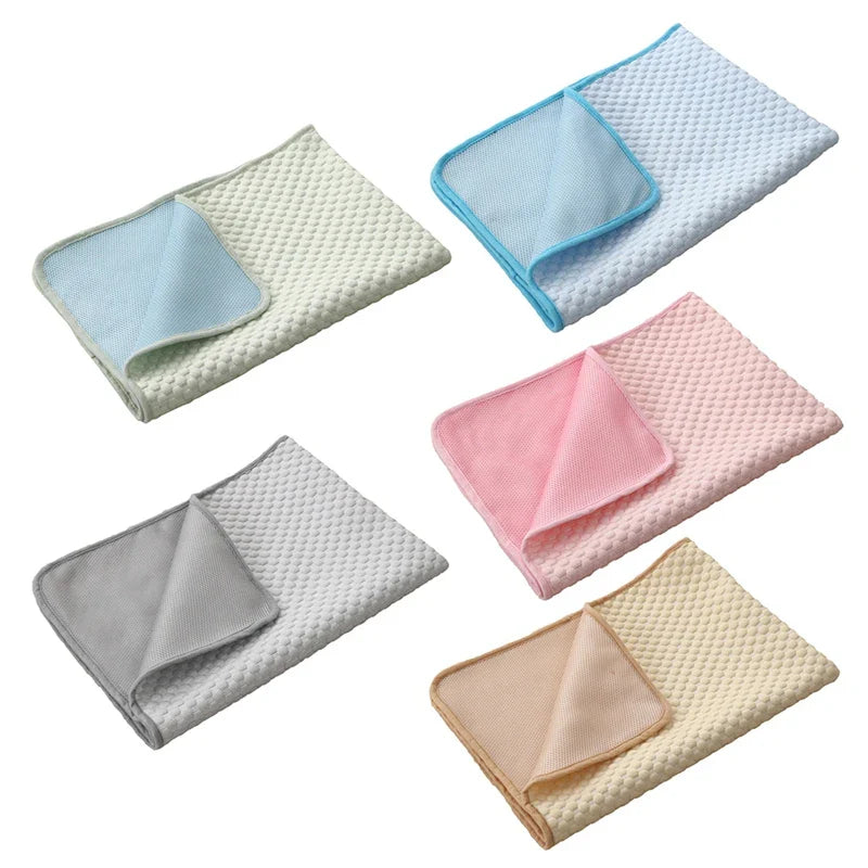 Dog Cooling Mat Summer Pet Cold Bed Cat Sleeping Pad Cool Ice Silk Moisture-proof Mattress Cushion