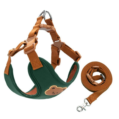 Creative Cute Pet Harness Leash Anti-Escape Adjustable Dog Collar Harness No Pull Cat Chest Strap Vest