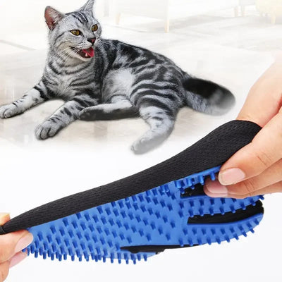 Pet Hair Remover Gloves Silicone Massage Bathing Cleaning Grooming Brush for Cat Dog Hair Sticking Removal