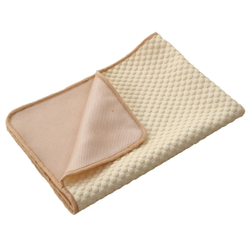 Dog Cooling Mat Summer Pet Cold Bed Cat Sleeping Pad Cool Ice Silk Moisture-proof Mattress Cushion