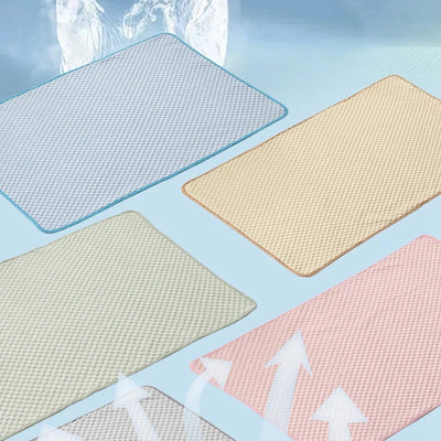 Dog Cooling Mat Summer Pet Cold Bed Cat Sleeping Pad Cool Ice Silk Moisture-proof Mattress Cushion