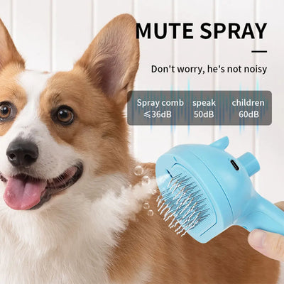 Cat Steam Brush Hair Remover Brush Multi-Function Cat Shedding Comb Floating Hair Brush Dematting