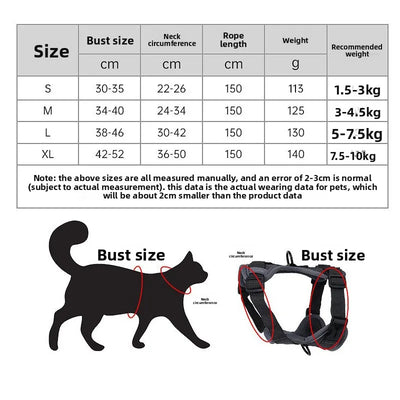 Cat Harness and Leash for Walking, Escape Proof Soft Adjustable Vest Harnesses for Cats, EasyControl