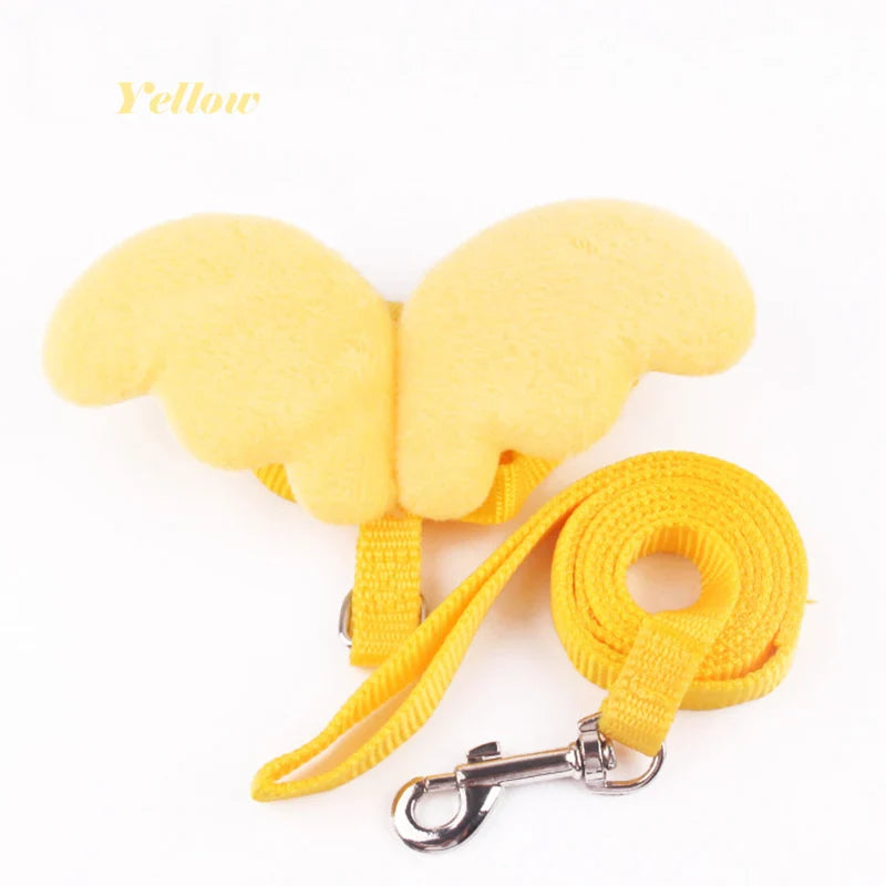 Angel Wings Pet Harness and Leash Set for Cats Puppy Rabbit Cute Cat Harnesses Kitten Accessories artículos para