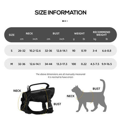 Handheld Cat Harness and Leash for Cats Gotas Reflective Pet Harnesses with Accessories mascotas Siamese