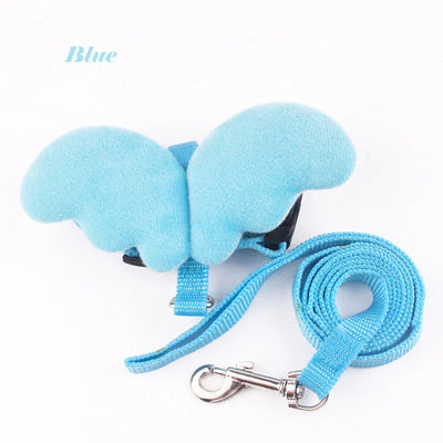 Angel Wings Pet Harness and Leash Set for Cats Puppy Rabbit Cute Cat Harnesses Kitten Accessories artículos para