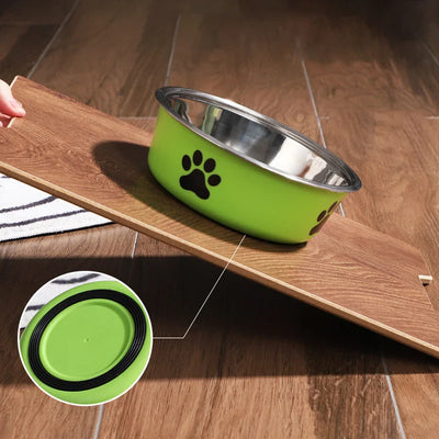 Dog Water Bowl with Non-Slip Rubber Base And Cats And Dogs Drinking Water Feeding Pet Bowl Stainless Steel