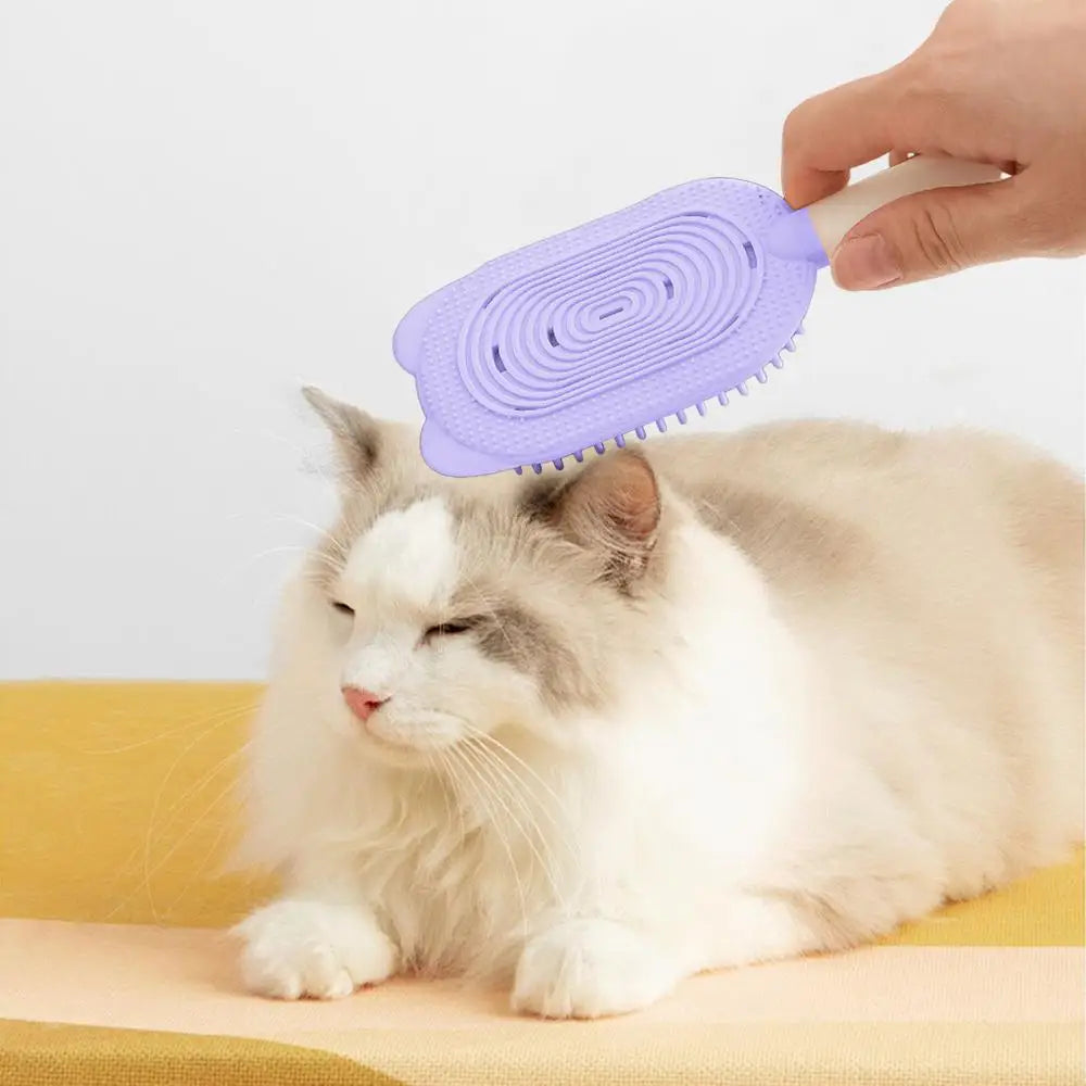 Cat Brushes For Indoor Cats Pet Massage Brush Double-Sided Cat Tongue Comb Soft Cat Deshedding Comb Cat Tongue