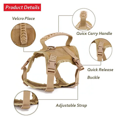 Cat Harness Leash Tactical Vest Small Dog Kitten Military Harness  Escape Proof Full Body Breathable For Puppy Walking