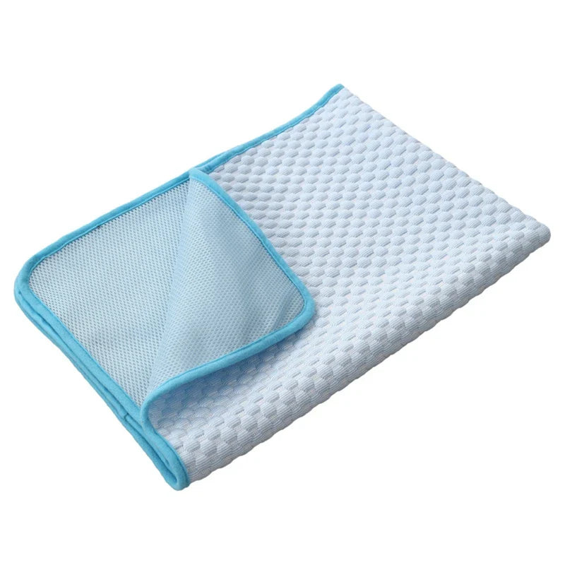 Dog Cooling Mat Summer Pet Cold Bed Cat Sleeping Pad Cool Ice Silk Moisture-proof Mattress Cushion