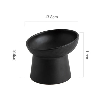 Cat Nordic Style Food Water Bowl Pet Animal Ceramic Eating Dishes High Foot Raised Puppy Cats Matte Bowls