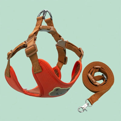 Creative Cute Pet Harness Leash Anti-Escape Adjustable Dog Collar Harness No Pull Cat Chest Strap Vest