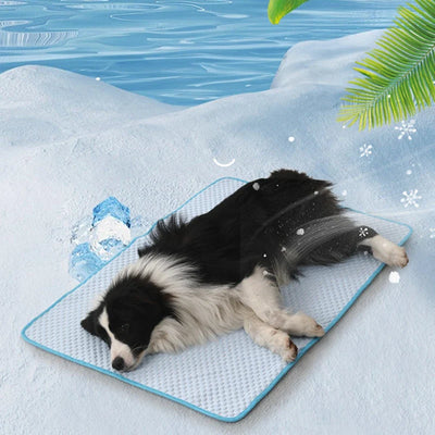 Dog Cooling Mat Summer Pet Cold Bed Cat Sleeping Pad Cool Ice Silk Moisture-proof Mattress Cushion