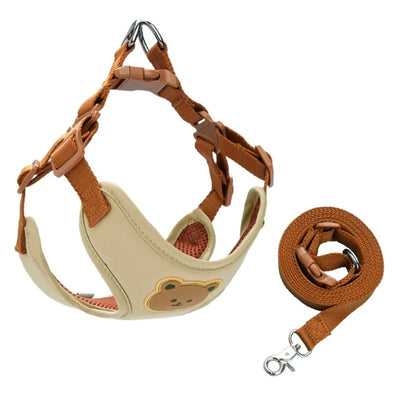 Creative Cute Pet Harness Leash Anti-Escape Adjustable Dog Collar Harness No Pull Cat Chest Strap Vest
