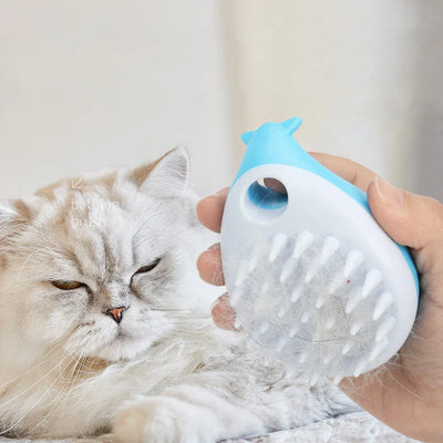 Pet Comb Soft Silicone Depilation Cats Bath Hair Brush Comb Clean The Thoroughly Body Massage Brush Bath