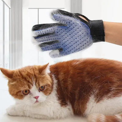 Pet Hair Remover Gloves Silicone Massage Bathing Cleaning Grooming Brush for Cat Dog Hair Sticking Removal