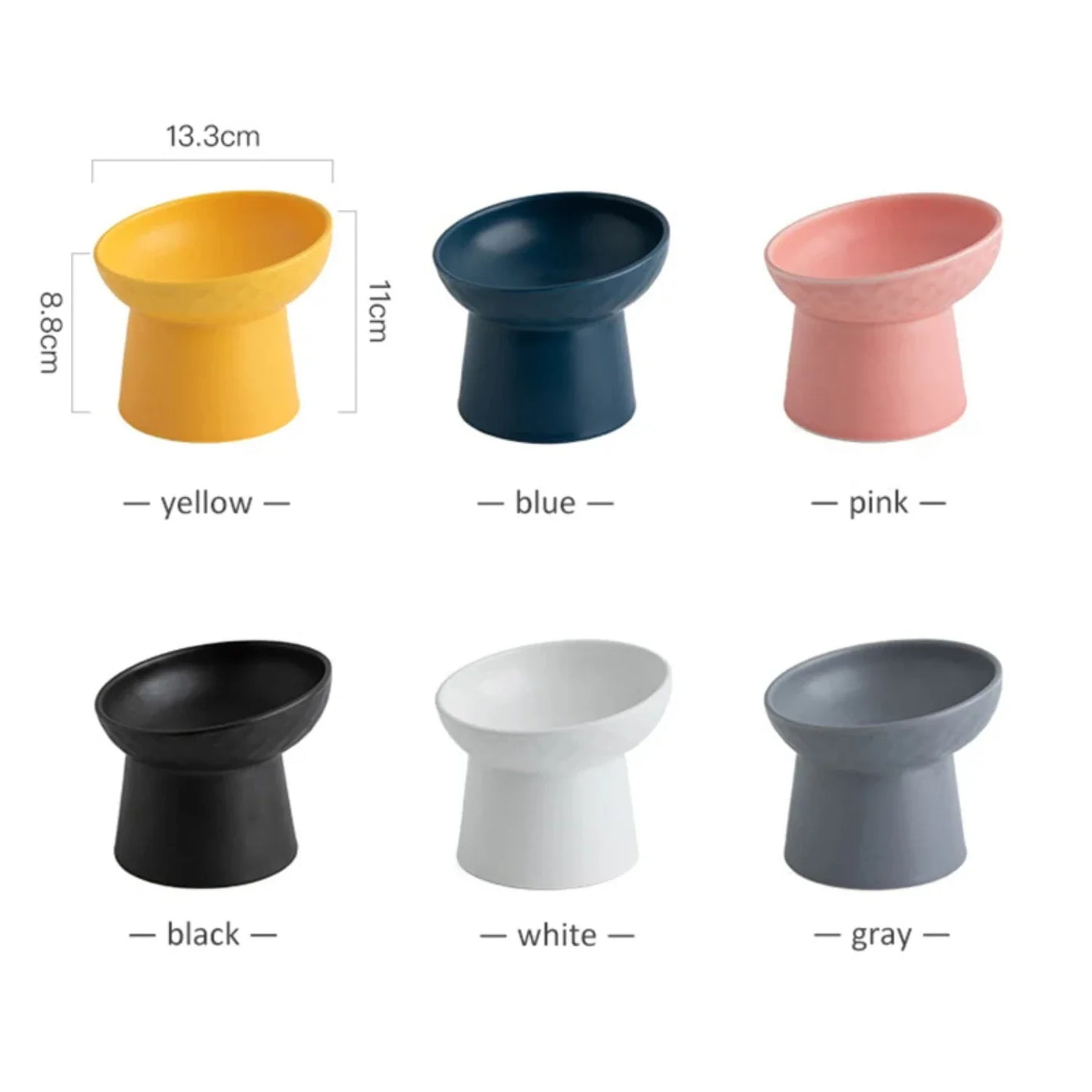 Cat Nordic Style Food Water Bowl Pet Animal Ceramic Eating Dishes High Foot Raised Puppy Cats Matte Bowls