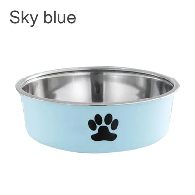 Dog Water Bowl with Non-Slip Rubber Base And Cats And Dogs Drinking Water Feeding Pet Bowl Stainless Steel