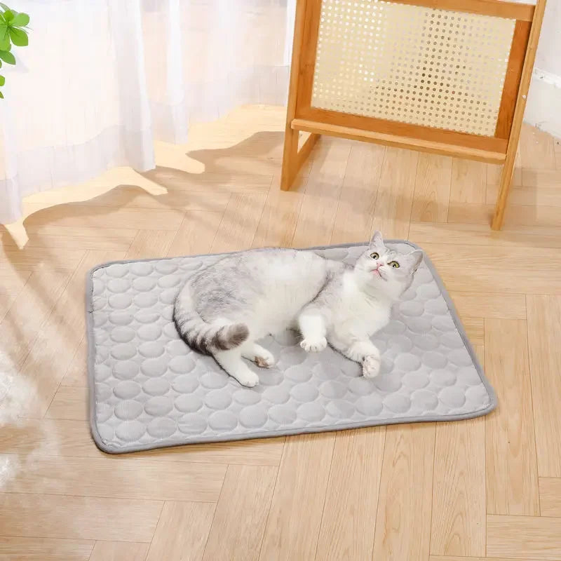 Summer Pet Ice Mat Dog Mat Bite-resistant Cooling Breathable Ice Mat Cat Dog Mat Sleeping Mat Pet Supplies
