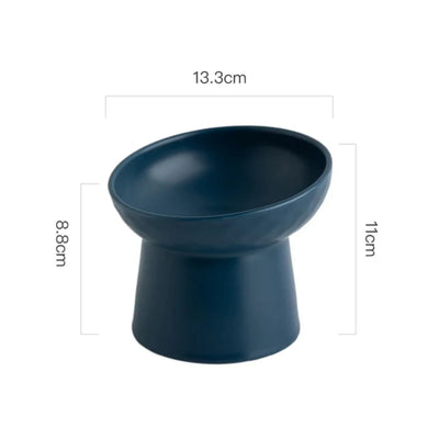 Cat Nordic Style Food Water Bowl Pet Animal Ceramic Eating Dishes High Foot Raised Puppy Cats Matte Bowls