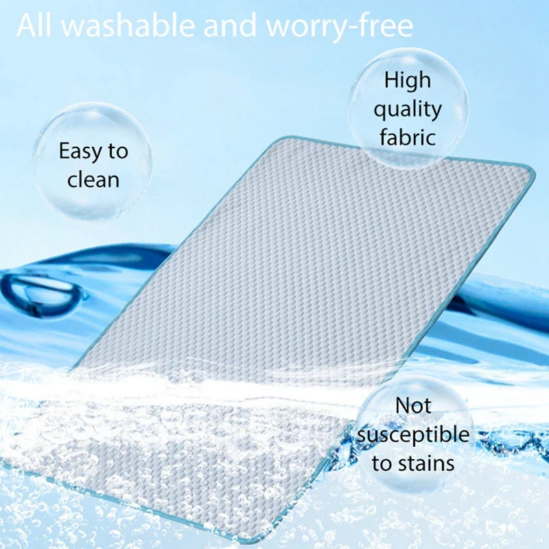 Dog Cooling Mat Summer Pet Cold Bed Cat Sleeping Pad Cool Ice Silk Moisture-proof Mattress Cushion