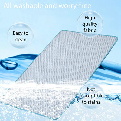 Dog Cooling Mat Summer Pet Cold Bed Cat Sleeping Pad Cool Ice Silk Moisture-proof Mattress Cushion