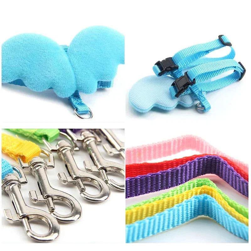 Angel Wings Pet Harness and Leash Set for Cats Puppy Rabbit Cute Cat Harnesses Kitten Accessories artículos para