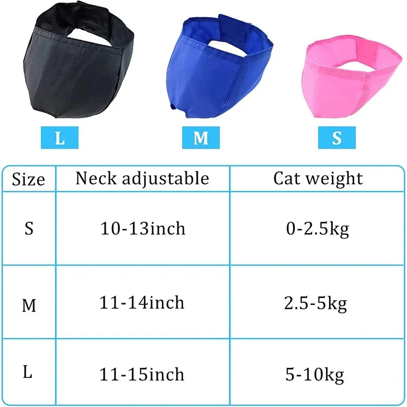 Cat Anti-Bite Muzzles Breathable Nylon Protective Hood Cats Bathing Grooming Anti-scratch Face Mask
