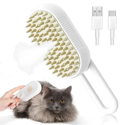 Upgraded Pet Spray Grooming Comb Steamy Floating Hair Removal Cleaning Steam Brush Styling for Dogs Cats