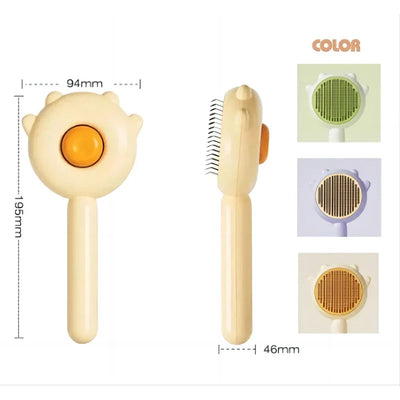 Three Colors Pet Comb One-Key Hair Removal Cleaning Brush Magic Massage Grooming The Cat Hair Brush Is Easy