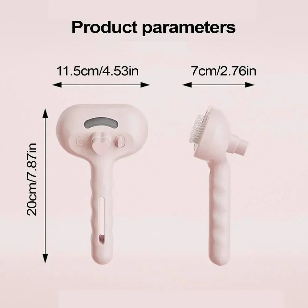 Upgraded Pet Spray Grooming Comb Steamy Floating Hair Removal Cleaning Steam Brush Styling for Dogs Cats