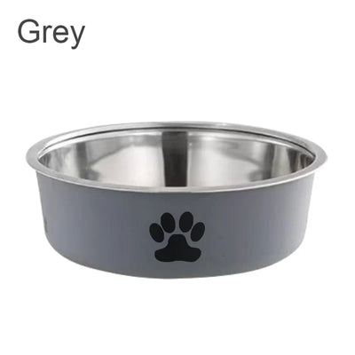 Dog Water Bowl with Non-Slip Rubber Base And Cats And Dogs Drinking Water Feeding Pet Bowl Stainless Steel
